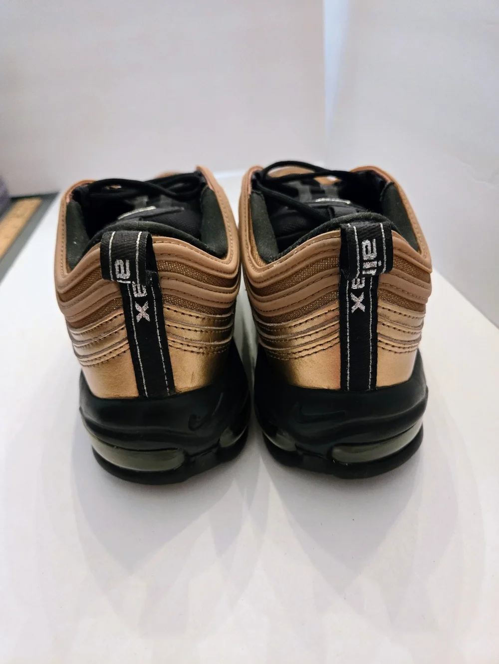 Nike Air Max 97 Women's 10 Metallic Bronze with Black Accents - Picture 5 of 9